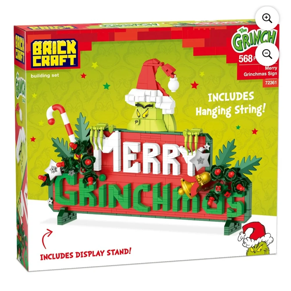 NEW Brick Craft Building Set Grinchmas Sign One Size Red Green